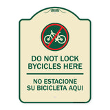 Do Not Lock Bicycles Here - No Estacione Su Bicicleta Aqui (With No Bicycle Graphic)
