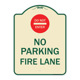Do Not Enter No Parking Fire Lane with Graphic