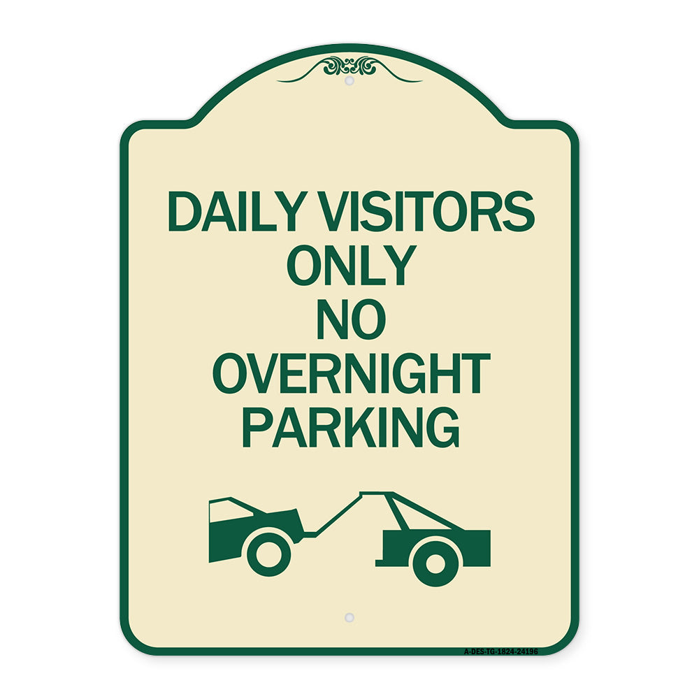 Day Visitors Only No Overnight Parking (With Graphic)