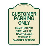 Customer Parking Unauthorized Cars Will Be Towed Away at Owner's Expense