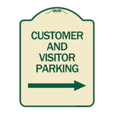 Customer and Visitor Parking (With Right Arrow)