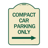 Compact Car Parking Only (With Right Arrow)