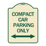 Compact Car Parking Only (With Bidirectional Arrow)