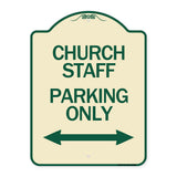 Church Staff Parking Only (With Bidirectional Arrow)