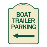 Boat Trailer Parking (With Left Arrow Symbol)