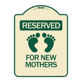 Blue Reserved Parking for New Mothers