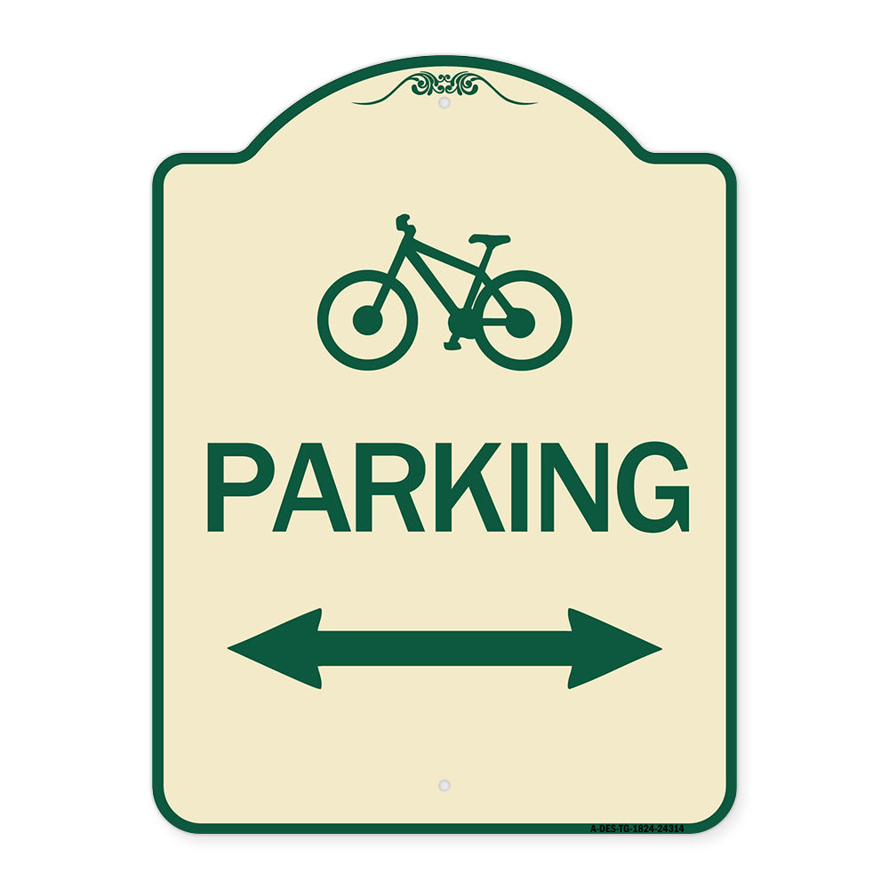 Bicycle Symbol Parking (With Bidirectional Arrow)