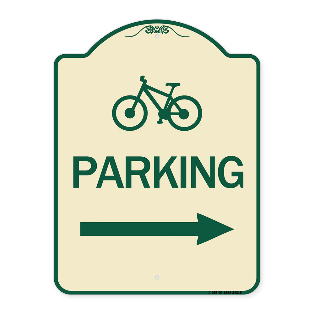 Bicycle Symbol Parking (Right Arrow