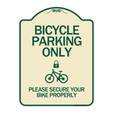 Bicycle Parking Only Please Secure Your Bike Properly (With Cycle and Lock Symbol)