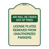 Air Will Be Taken Out of Tires - License Plates Removed from Unauthorized Parkers