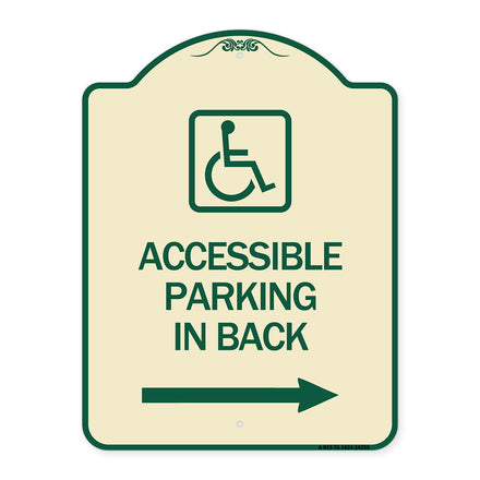 Accessible Parking on Right Arrow (With Graphic)