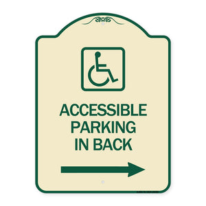 Accessible Parking on Right Arrow (With Graphic)