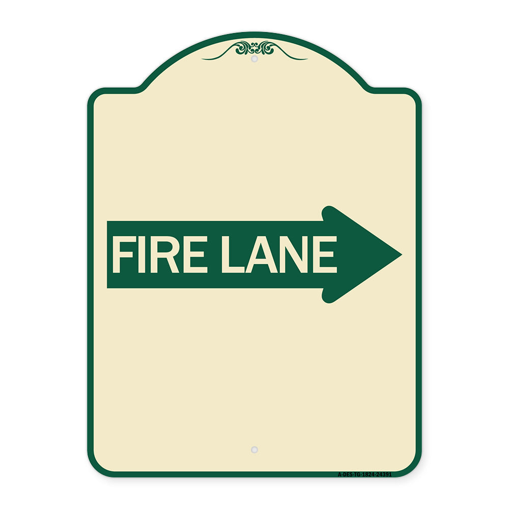 Fire Lane Right Arrow