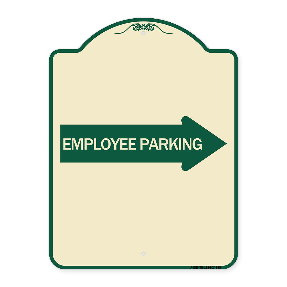 Employee Parking (With Right Arrow)