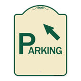 Parking with Arrow Pointing to Top Left