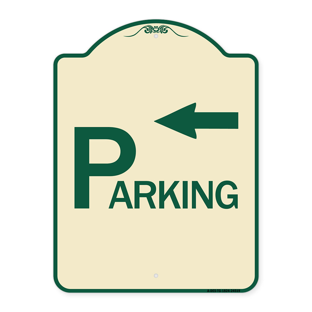 Parking with Arrow Pointing Left