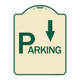 Parking with Arrow Pointing Down