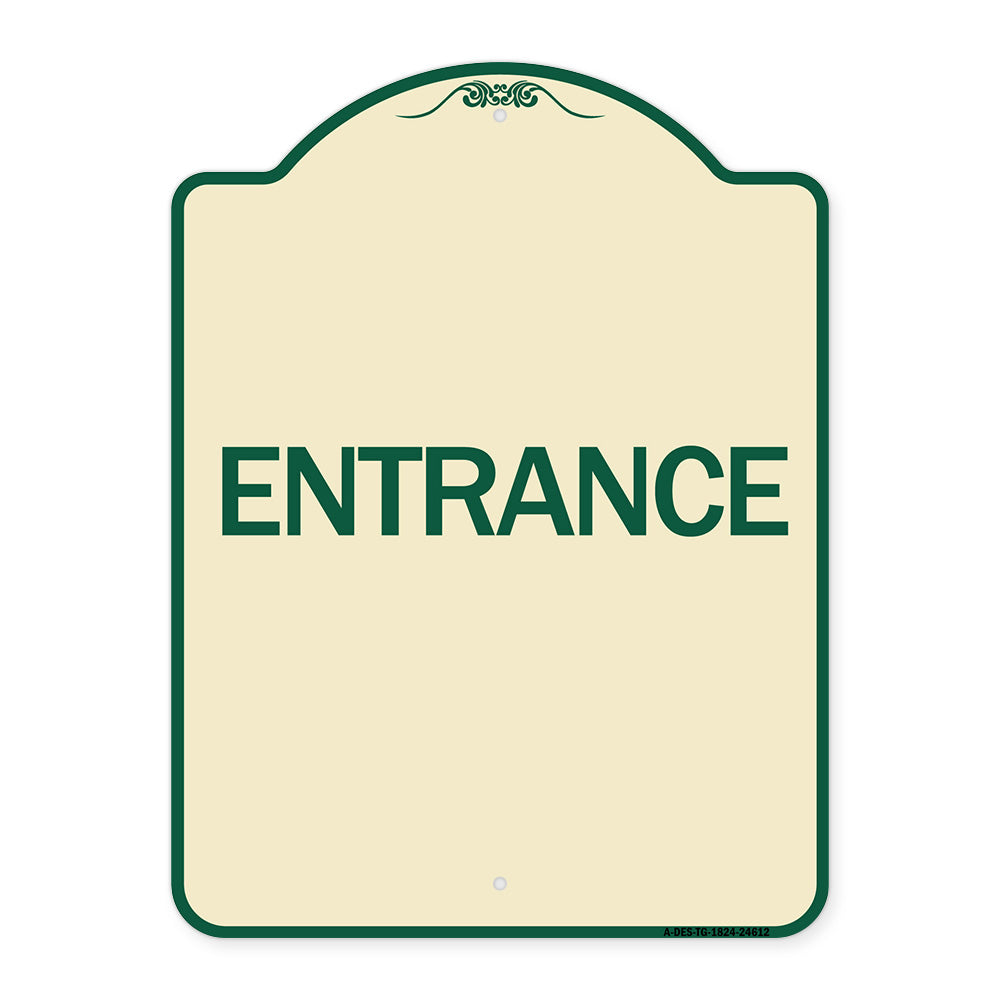 Traffic Entrance Sign Entrance