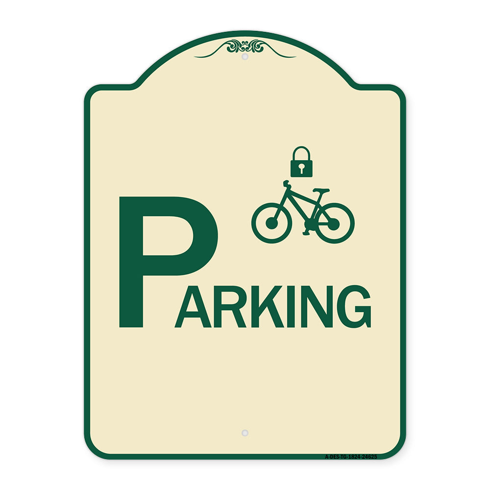 Parking (With Cycle and Lock Symbol)