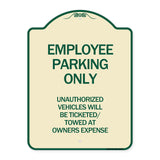 Employee Parking Only Unauthorized Vehicles Will Be Ticketed Towed at Owners Expense