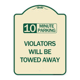 10 Minute Parking Violators Will Be Towed Away