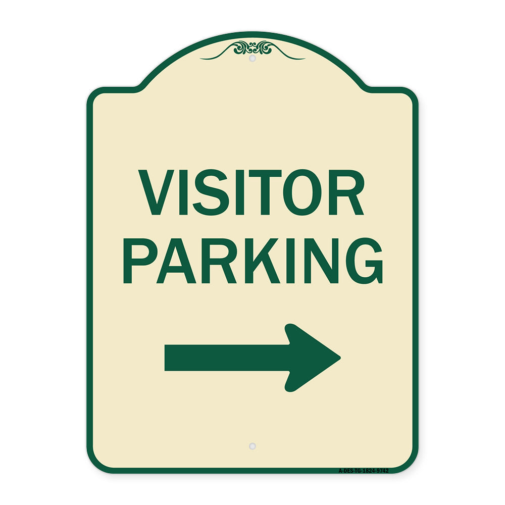 Visitor Parking (With Right Arrow)