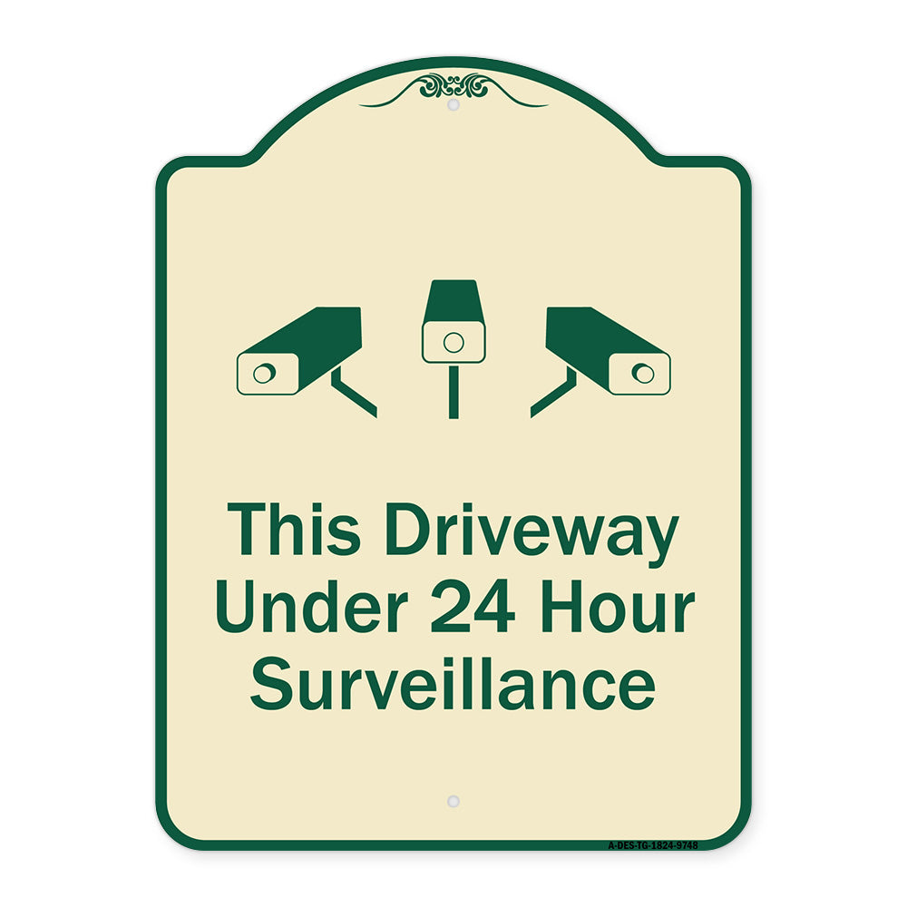 This Driveway Under 24 Hour Surveillance With Graphics
