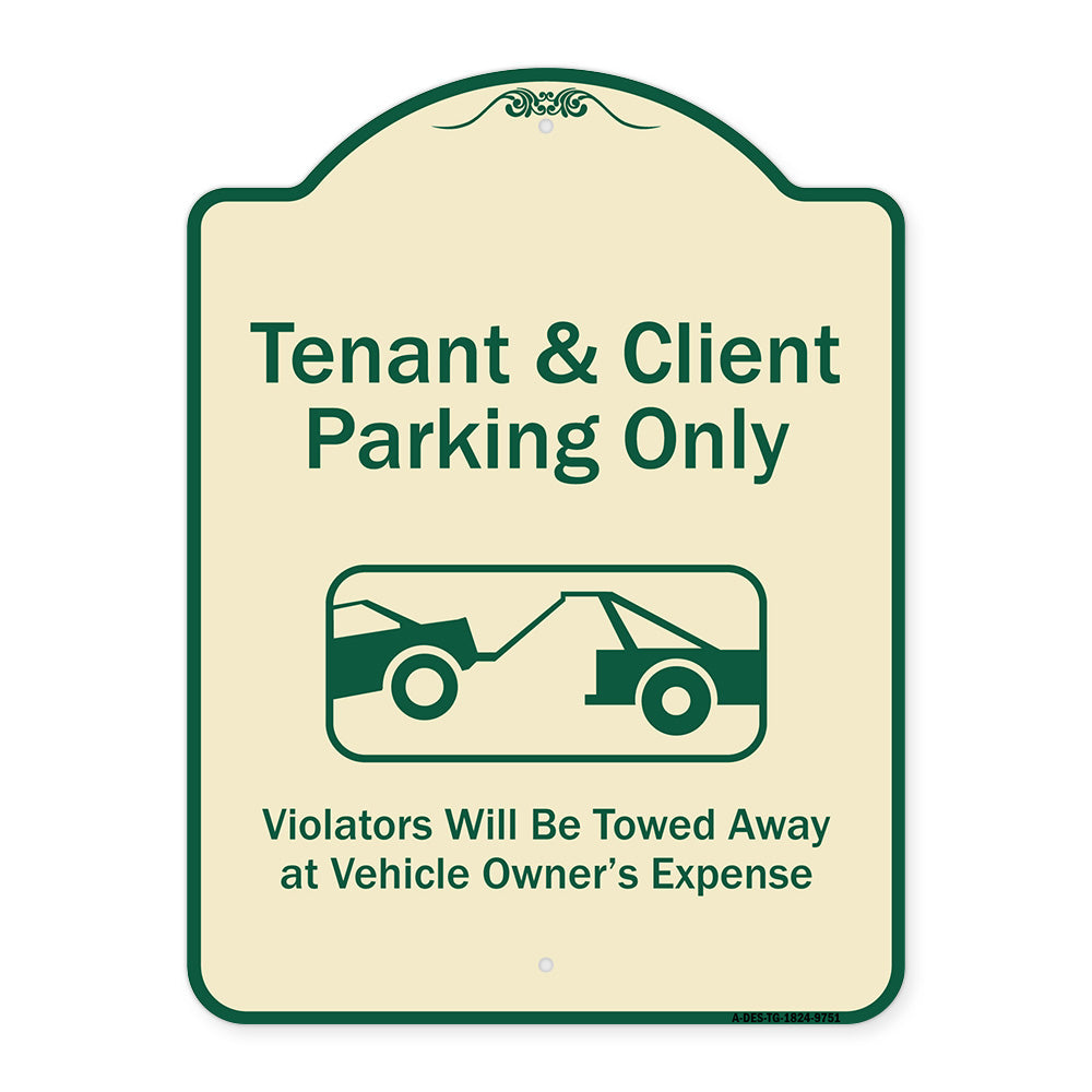 Tenant And Client Parking Only Violators Towed Away With Graphic
