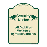 Security Notice All Activities Monitored By Video Cameras