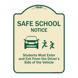 Safe School Notice Students Must Enter And Exit From Driver Side Of The Vehicle