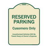 Reserved Parking Customers Only Unauthorized Vehicles Will Be Towed Away At Owner Expense