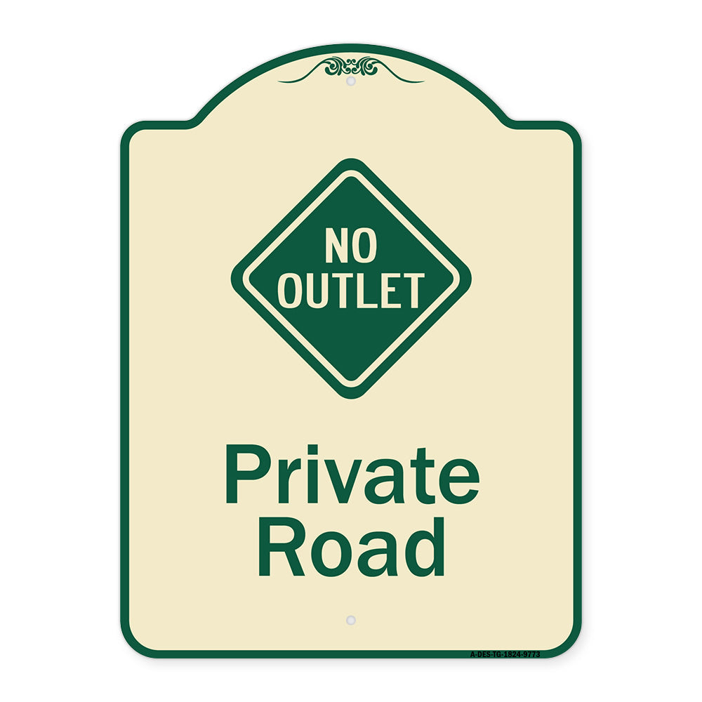 Private Road With No Outlet Symbol