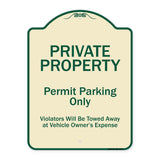 Private Property Permit Parking Only Violators Will Be Towed Away At Owner Expense