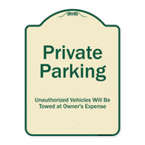 Private Parking Unauthorized Vehicles Will Be Towed At Owner Expense