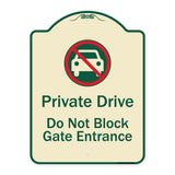 Private Drive Do Not Block Gate Entrance With No Car Symbol