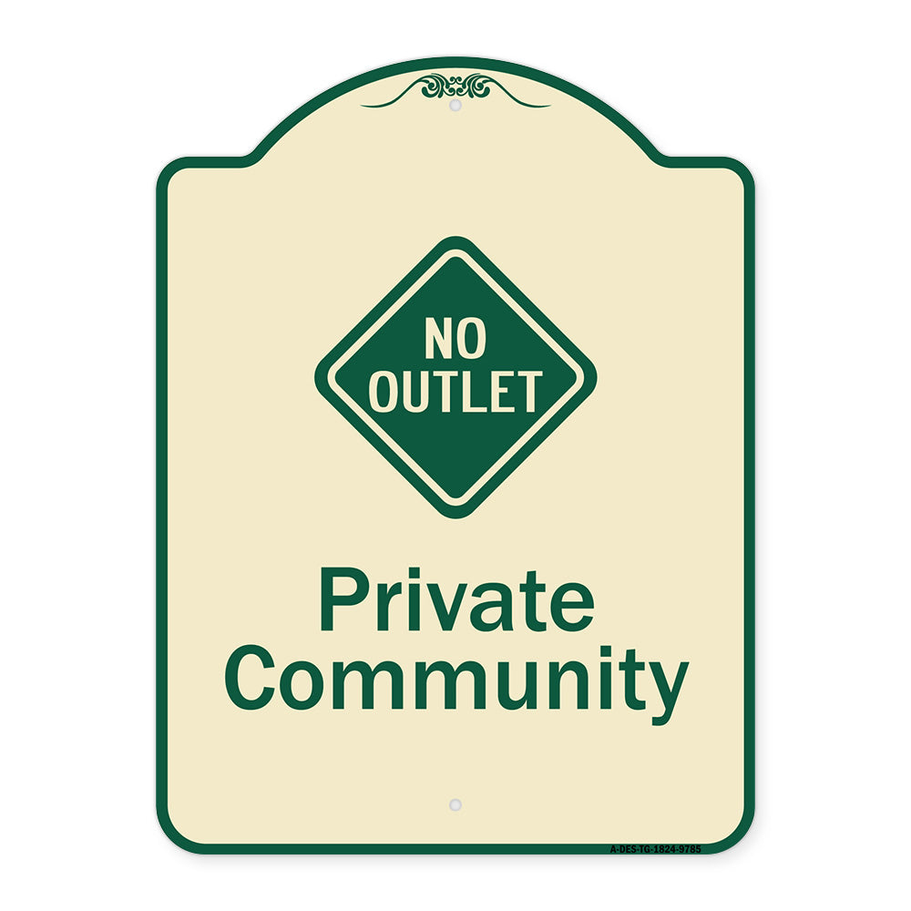 Private Community With No Outlet Symbol