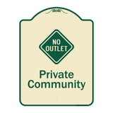 Private Community With No Outlet Symbol