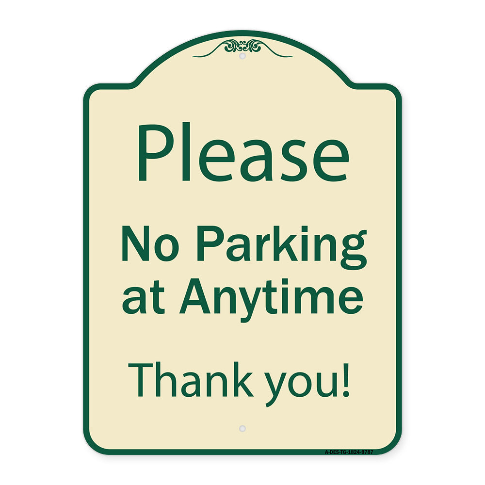 Please No Parking At Anytime