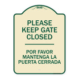 Please Keep Gate Closed Por Favor Mantenga La Puerta Cerrada