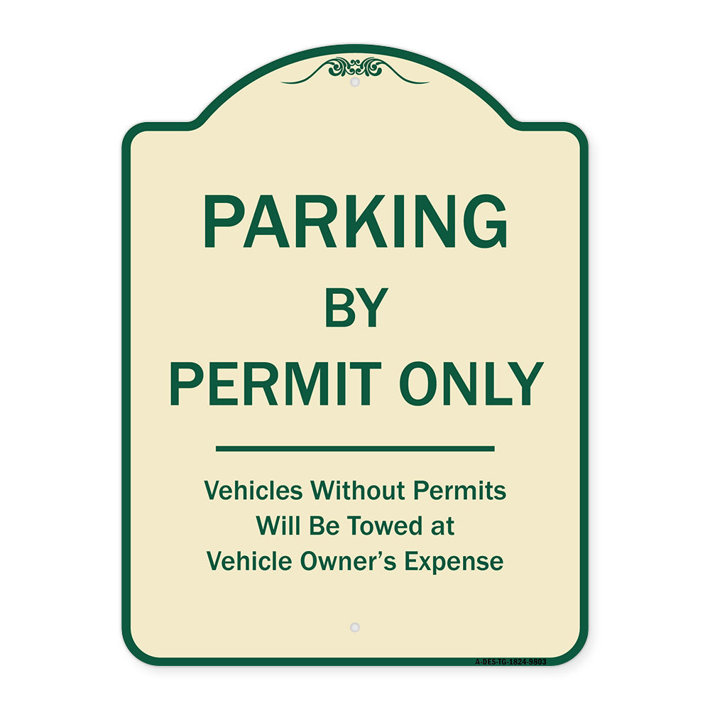 Parking By Permit Only Vehicles Without Permits Towed At Vehicle Owner's Expense