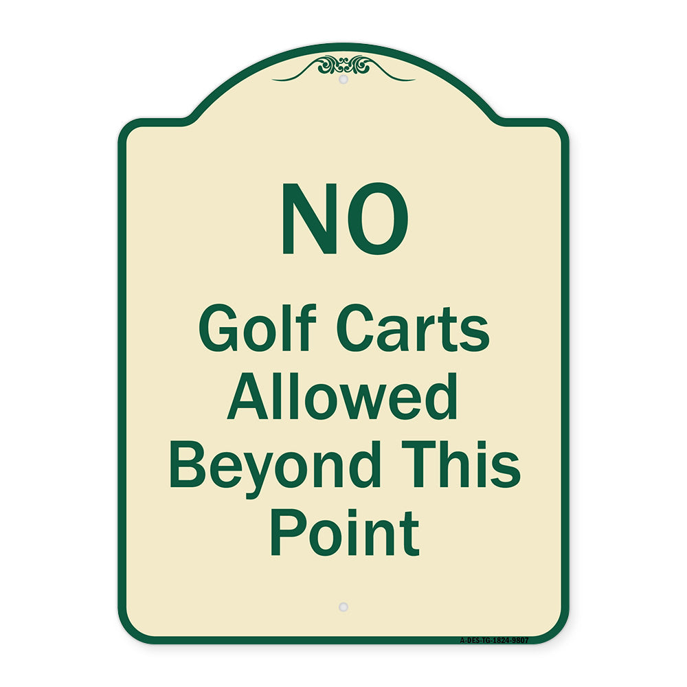 No Golf Carts Allowed