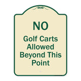 No Golf Carts Allowed
