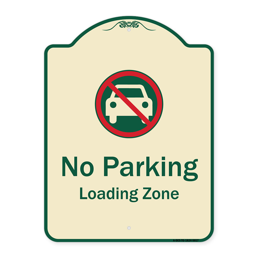 No Parking, Loading Zone With No Car Symbol