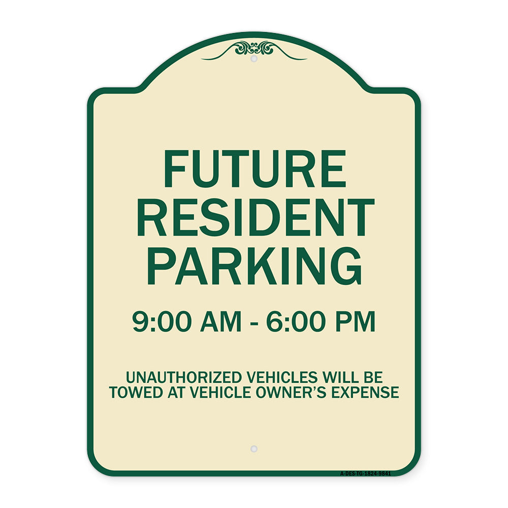 Future Resident Parking 9:00 To 6:00