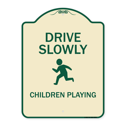 Drive Slowly Children Playing