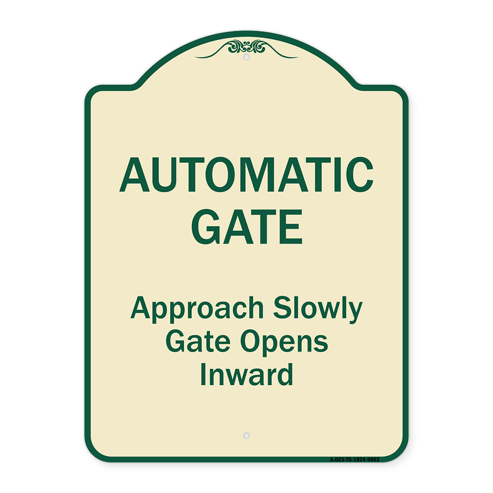 Automatic Gate Approach Slowly Gate Opens Inward