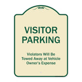 Visitor Parking Violators Will Be Towed Away At Vehicle Owner's Expense