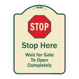 Stop, Wait For Gate To Open Completely With Symbol