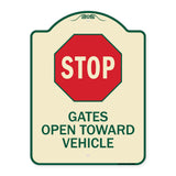 Stop, Gates Open Toward Vehicle
