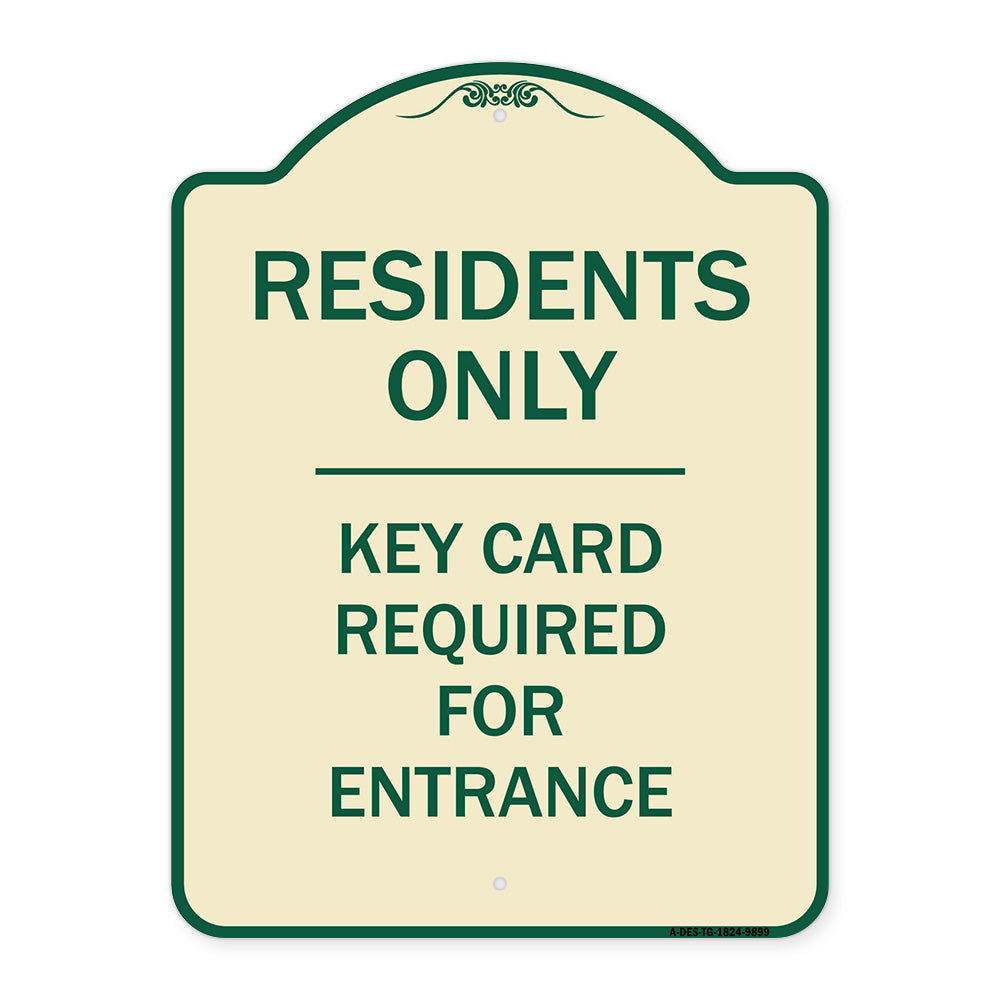 Residence-only-key Card